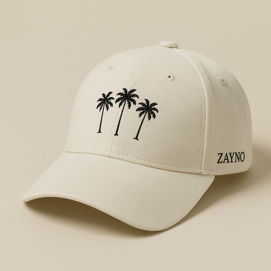 ZAYNO “Sway” Cap – Triple Palm Embroidery