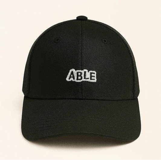ZAYNO Able Cap – Classic Black Minimalist Edition